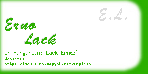 erno lack business card